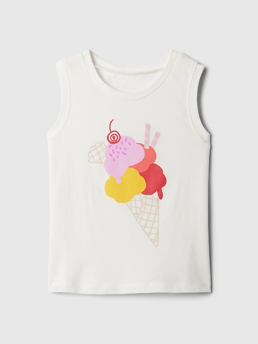 1 of 8 showing, with the color ice cream cone of product Baby & Toddler Organic Cotton Mix & Match Tank Top