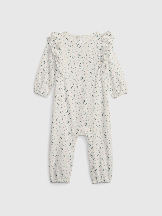 1 of 8 showing, with the color new off white floral of product Baby Footless One-Piece