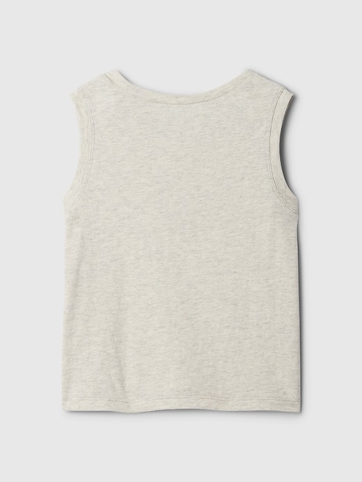 2 of 8 showing, with the color light heather grey of product Baby & Toddler Organic Cotton Mix & Match Tank Top