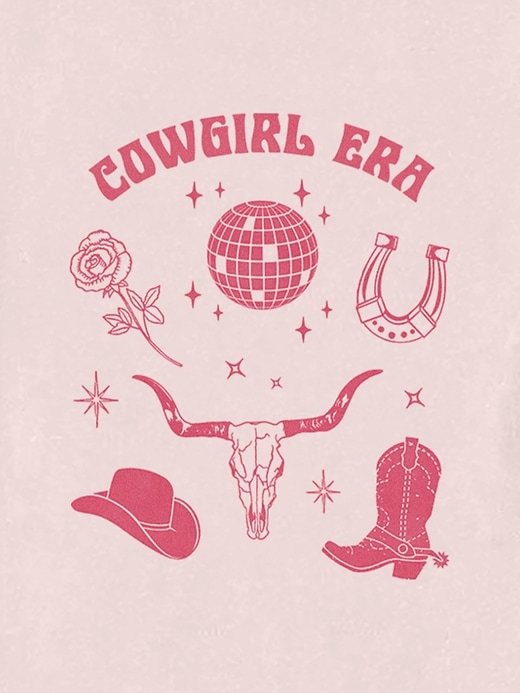 2 of 8 showing, with the color Pink of product Toddler Cowgirl Era Graphic Tee