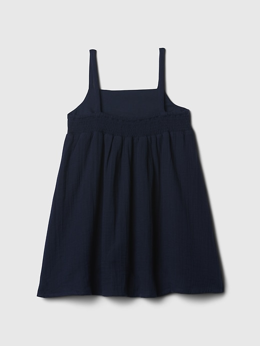2 of 8 showing, with the color dark night blue of product babyGap Crinkle Gauze Dress