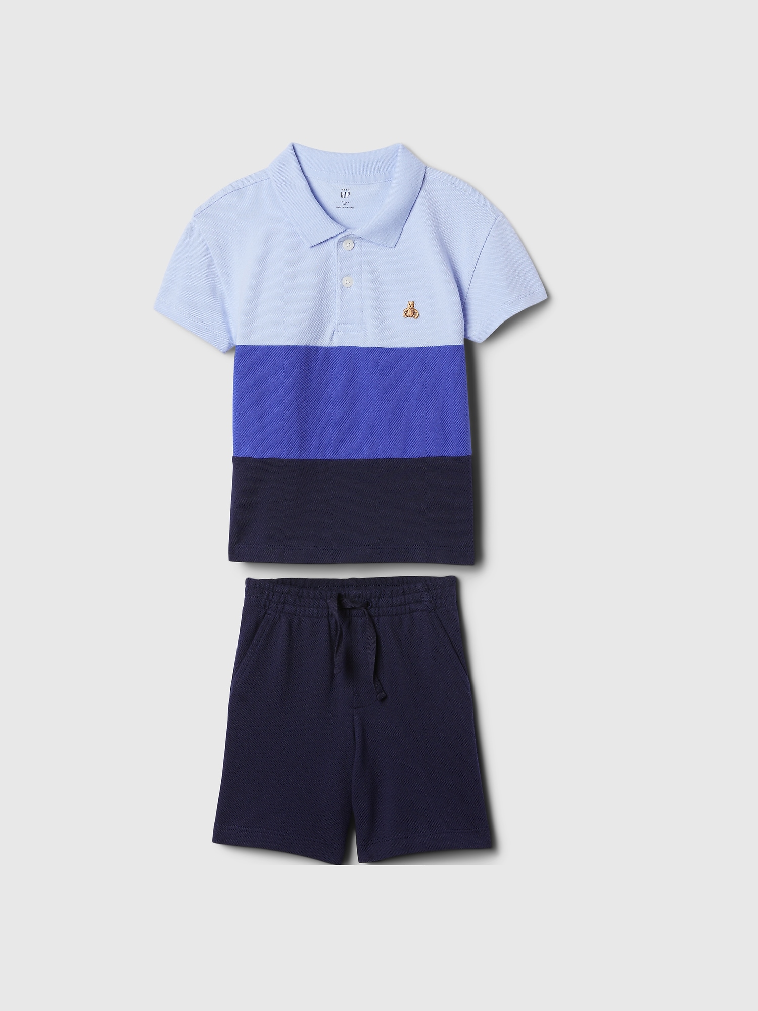 babyGap Colorblock Pique Polo Outfit Set