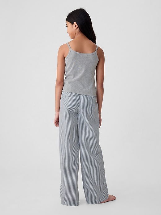 2 of 8 showing, with the color light heather grey of product Kids Recycled Pointelle PJ Set
