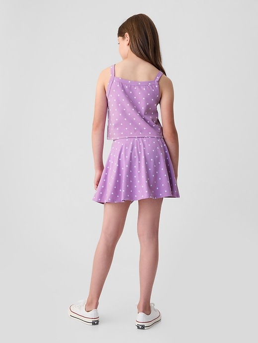 2 of 8 showing, with the color little dot lilac of product Kids Skort Outfit Set