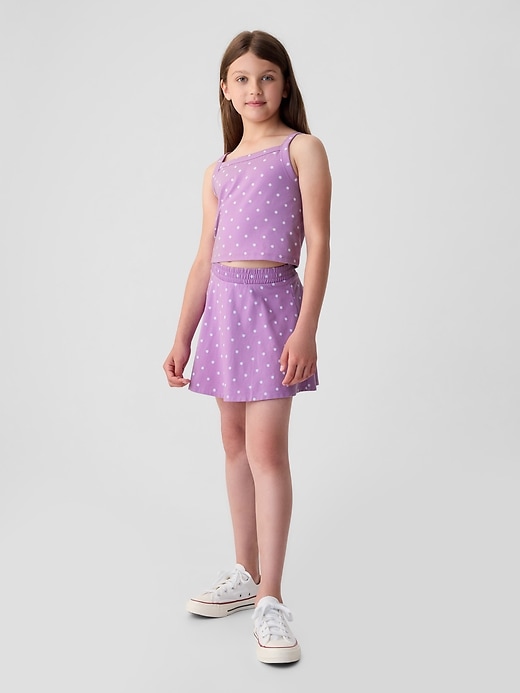1 of 8 showing, with the color little dot lilac of product Kids Skort Outfit Set