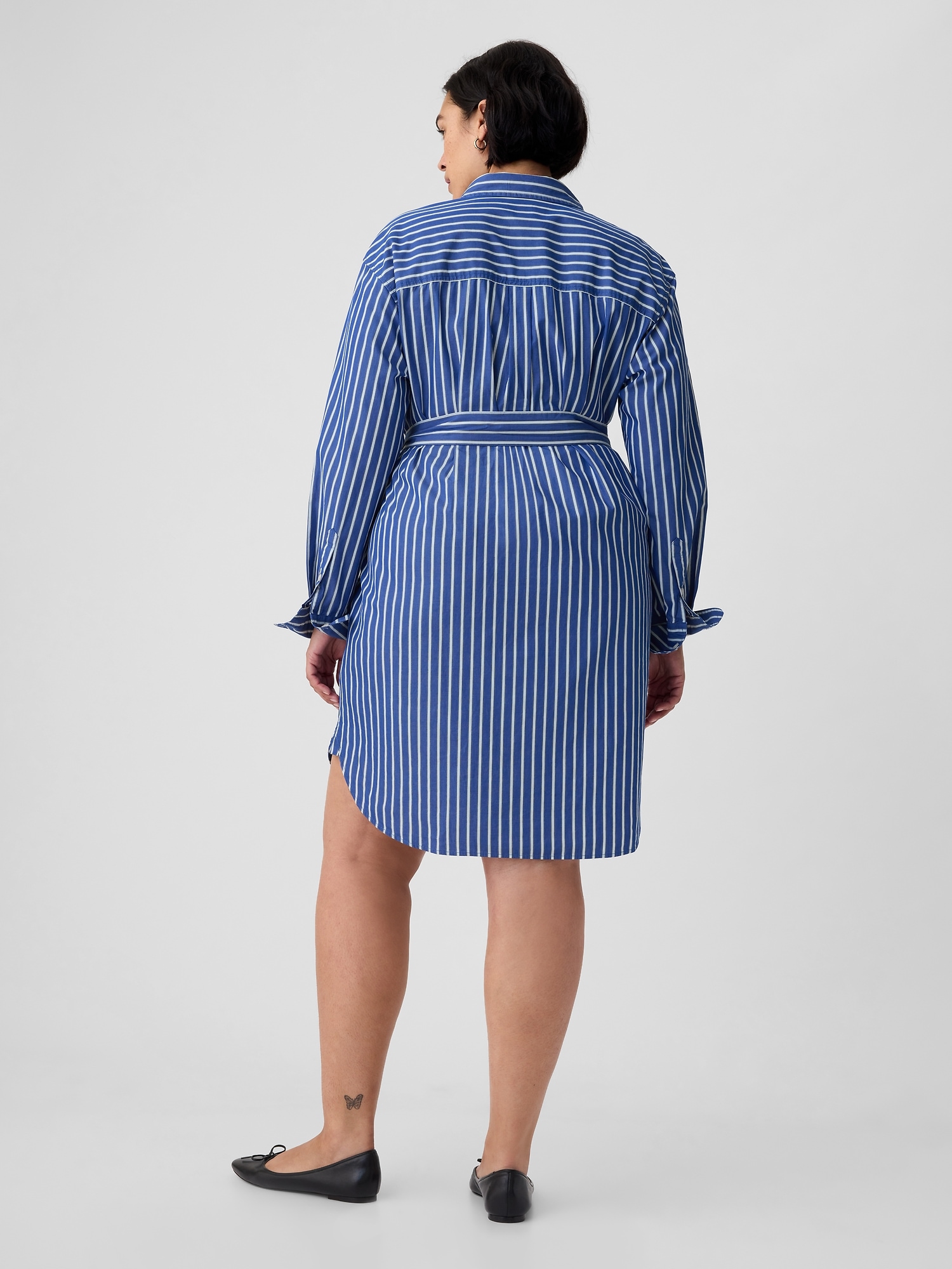 Organic Cotton Stripe Mini Shirtdress Gap