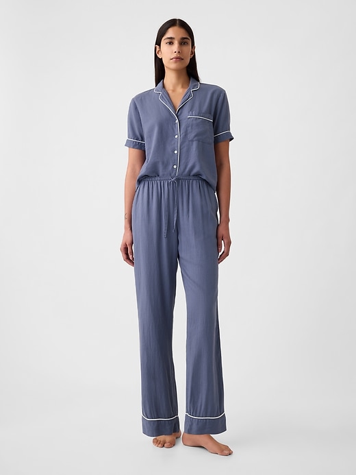 Image number 9 showing, Linen-Blend PJ Pants