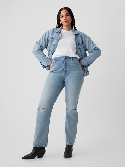 Image number 5 showing, High Rise Rigid '90s Straight Jeans