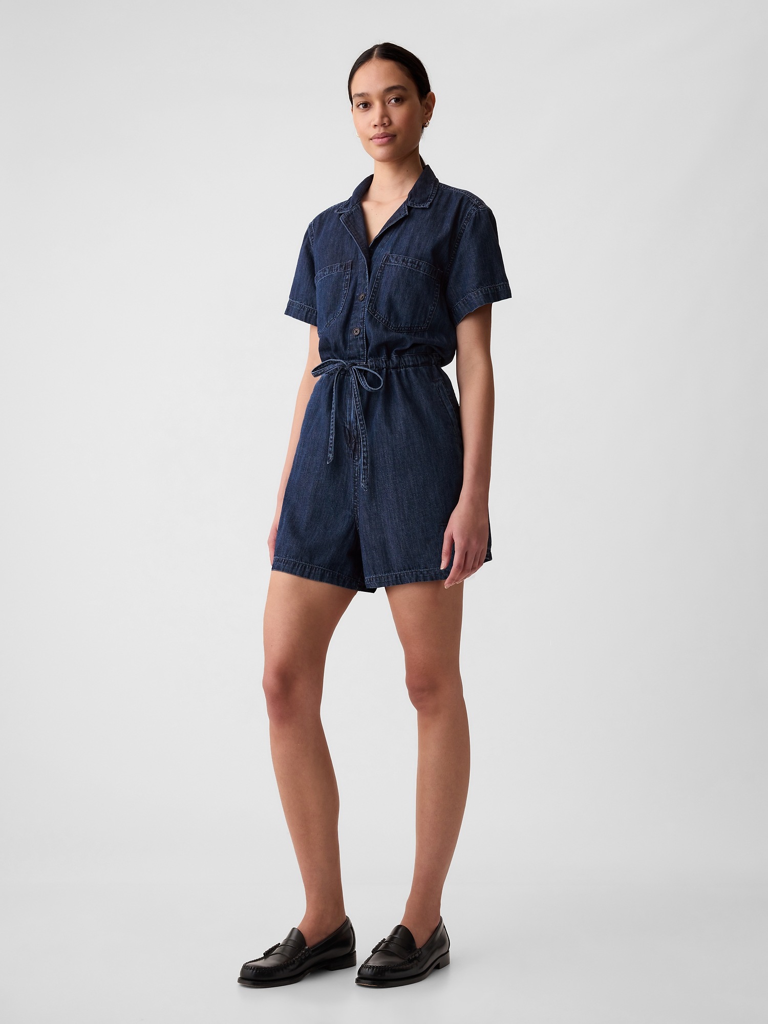 Женский комбинезон Gap Denim Romper джинсовый — фото 2
