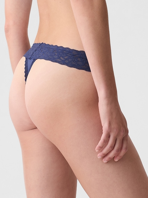 Image number 2 showing, Low Rise Lace Thong