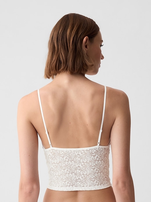 2 of 8 showing, with the color new off white of product Floral Lace Brami