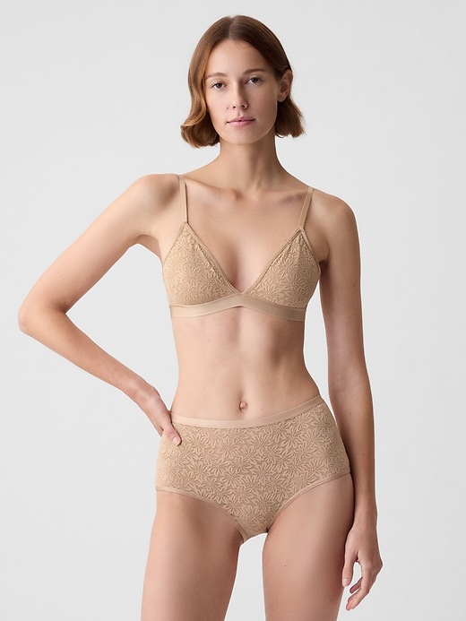 1 of 8 showing, with the color Blush beige of product Floral Lace Bralette