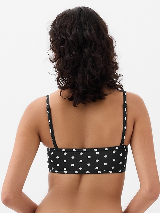 2 of 8 showing, with the color black with white polka dots of product Bandeau Bikini Top