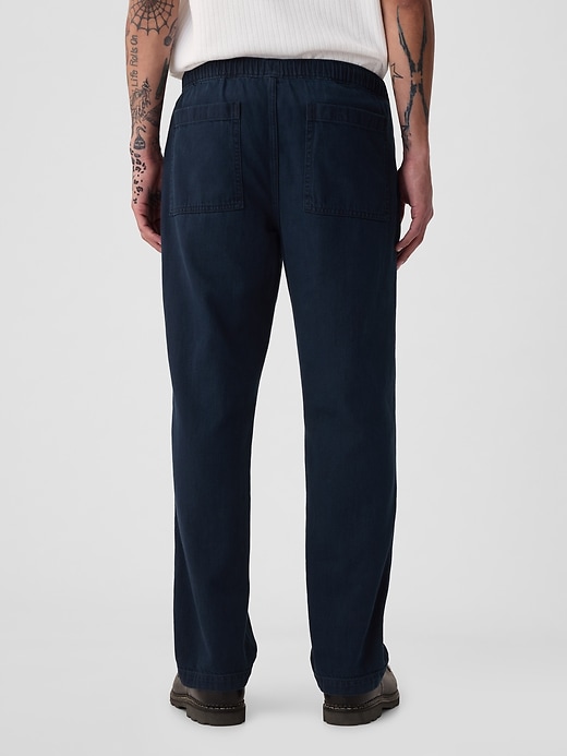 2 of 8 showing, with the color navy overdye of product Overdye Pull-On Denim Pants