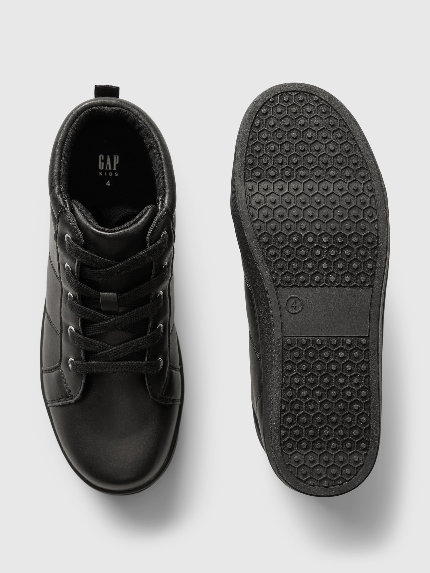 boys black high top sneakers