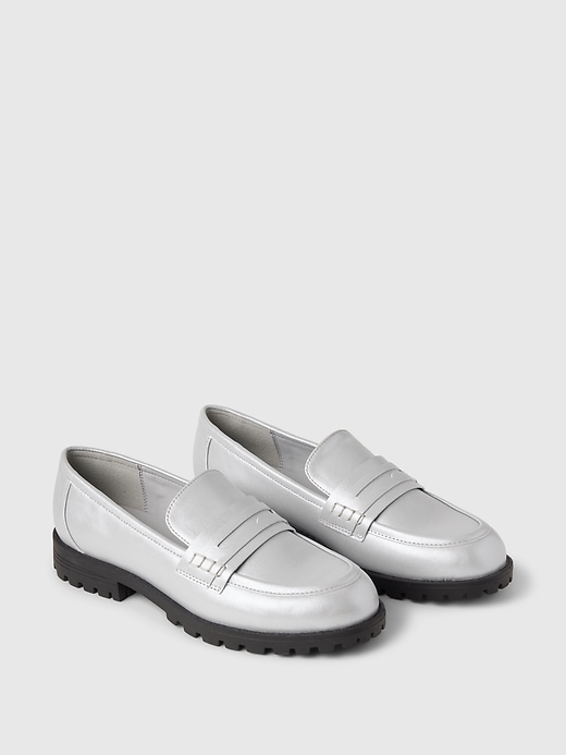 Image number 2 showing, Kids Metallic Loafers