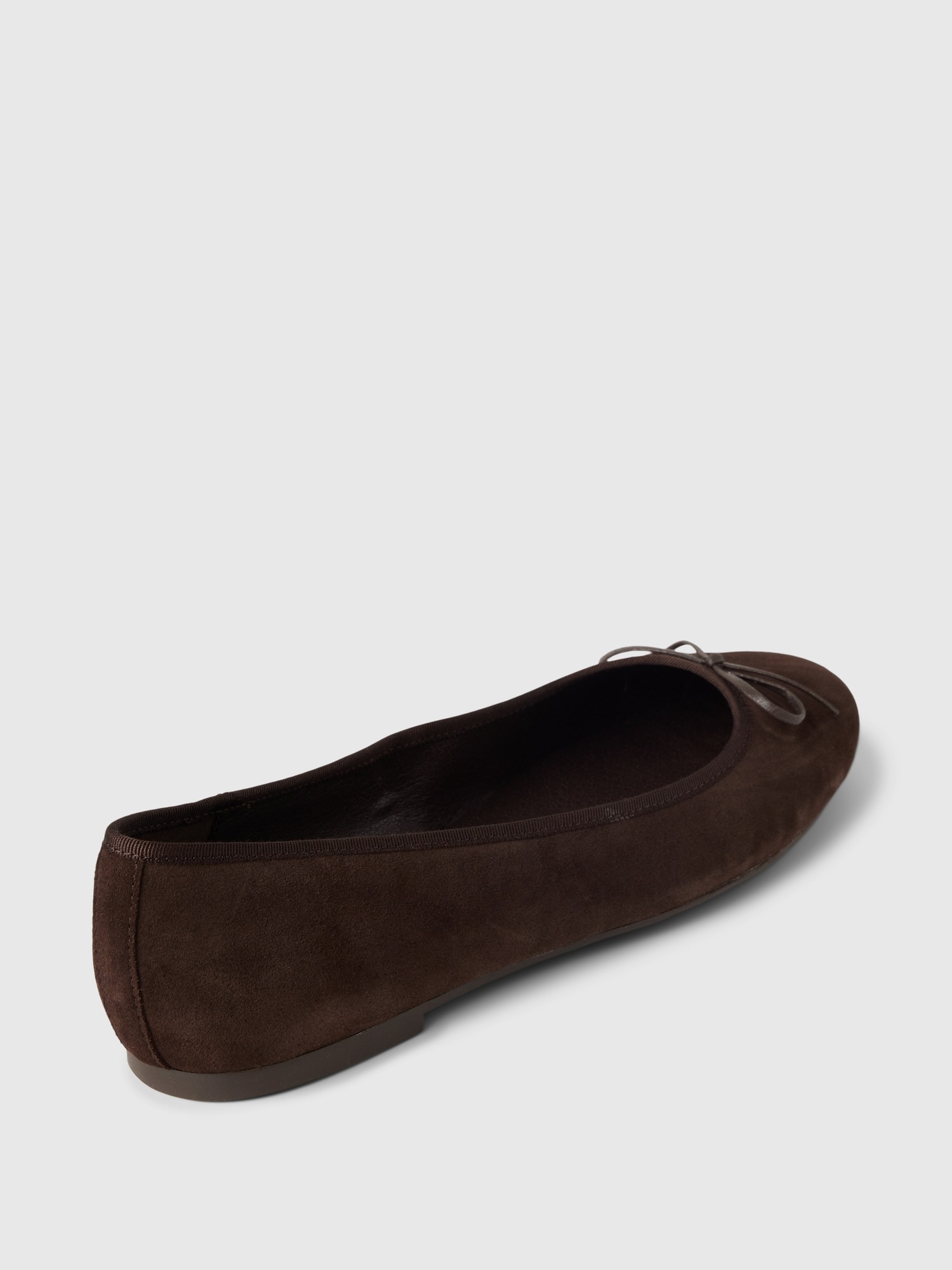 Женские балетки Gap Suede Ballet Flats, цвет: Шоколадный коричневый — фото 4