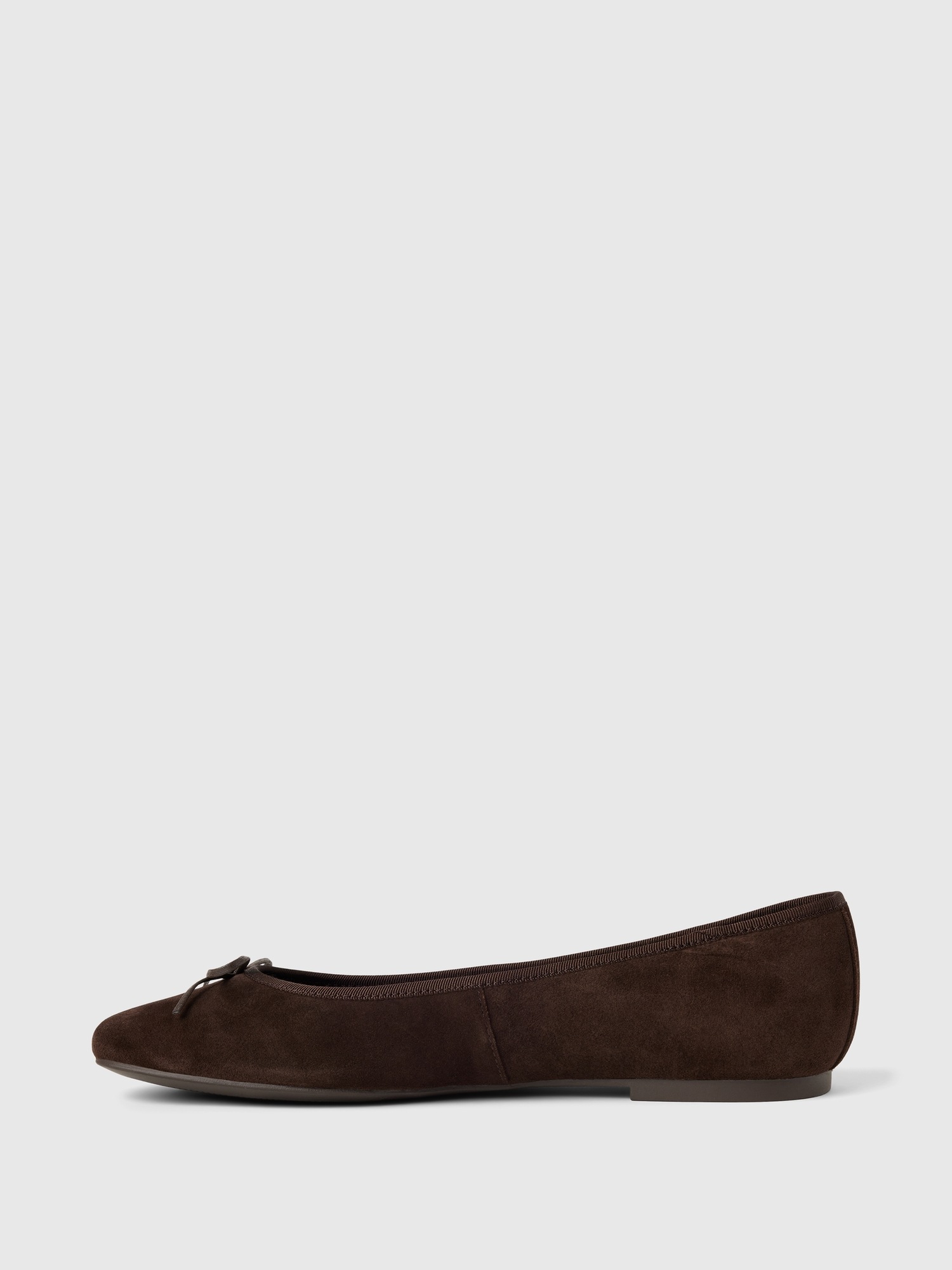 Женские балетки Gap Suede Ballet Flats, цвет: Шоколадный коричневый — фото 5