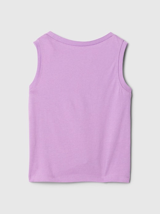 2 of 8 showing, with the color lilac surge purple of product Baby & Toddler Organic Cotton Mix & Match Tank Top