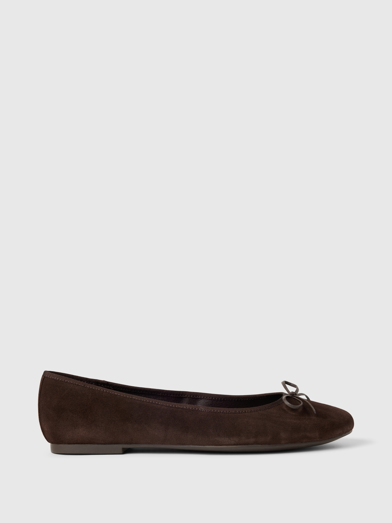 Женские балетки Gap Suede Ballet Flats, цвет: Шоколадный коричневый
