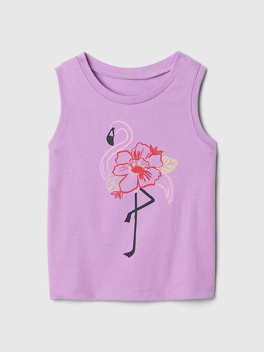 1 of 8 showing, with the color lilac surge purple of product Baby & Toddler Organic Cotton Mix & Match Tank Top