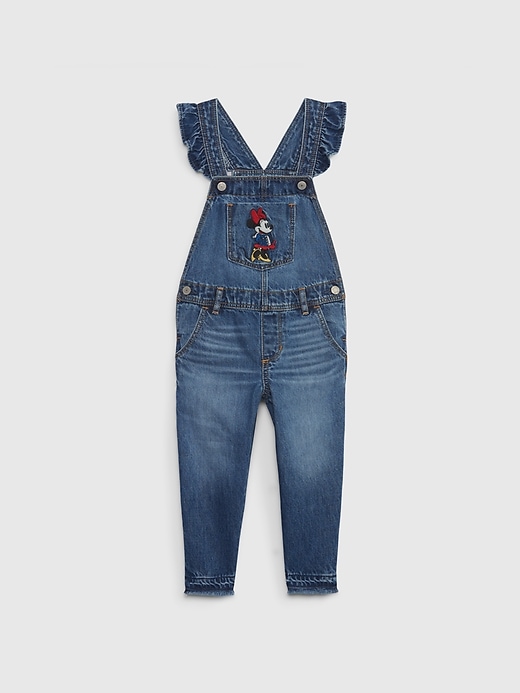 Image number 1 showing, Gap × Disney Baby & Toddler Minnie Mouse Denim Overalls