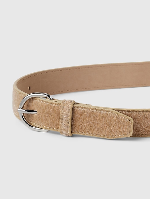 Image number 2 showing, Vegan Calf-Hair Belt