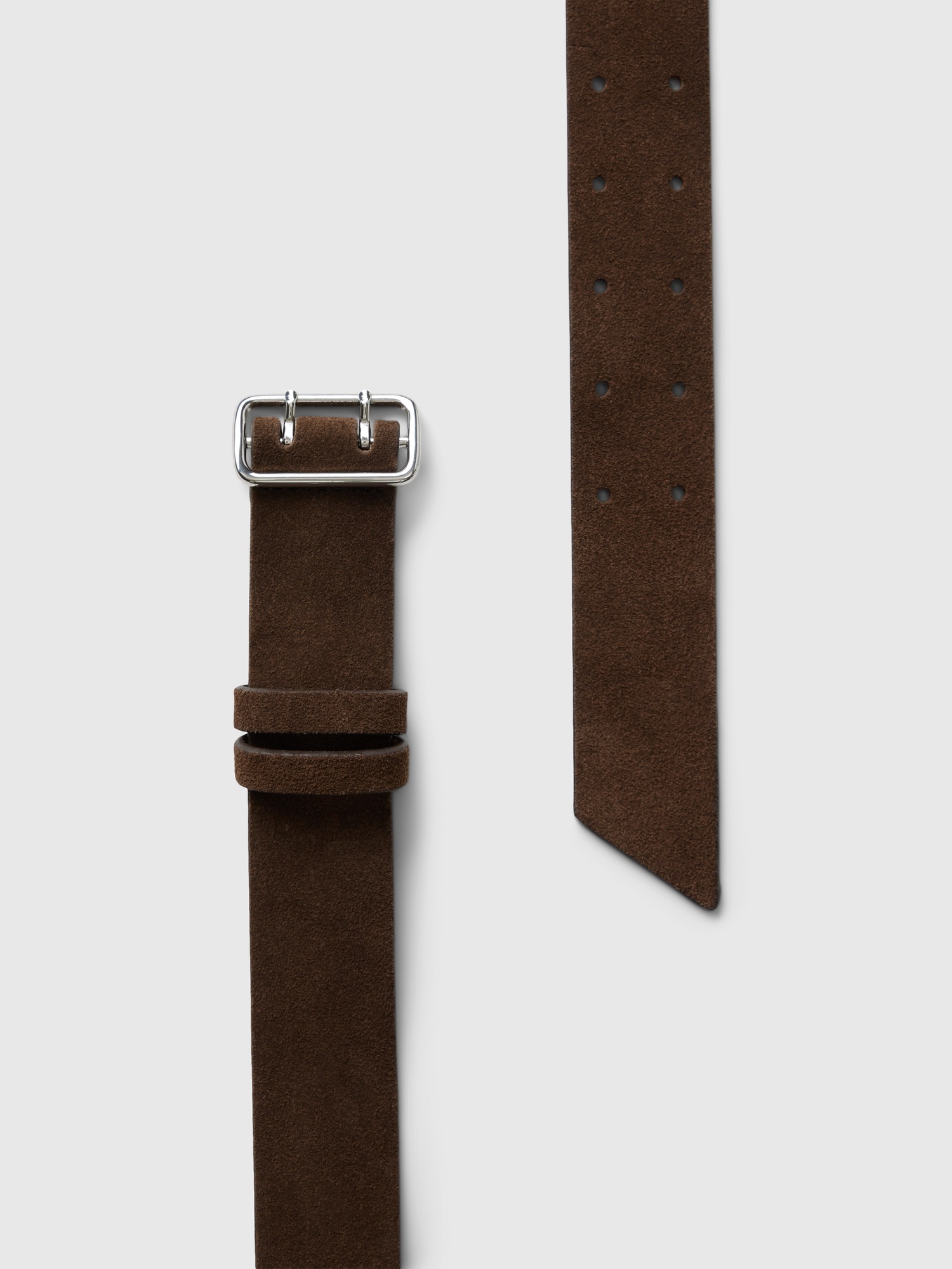 Женский ремень Gap Suede Wide Belt, цвет: Шоколадный коричневый — фото 3