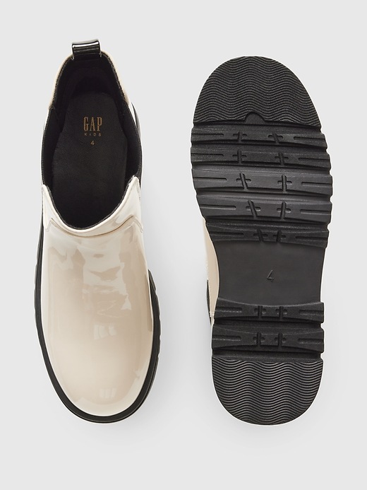 Image number 3 showing, Kids Vegan Patent Leather Chelsea Boots