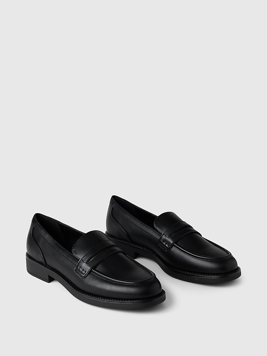 2 of 8 showing, with the color True black of product Vegan Leather Loafers
