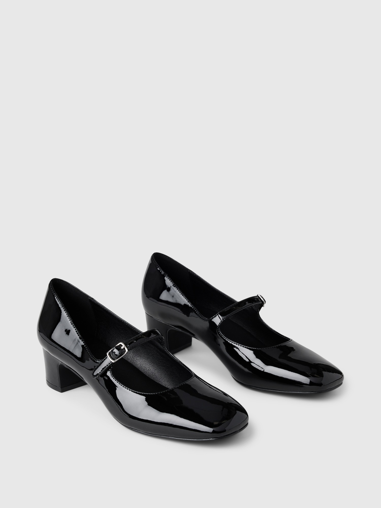 Женские туфли Gap Vegan Patent Leather Mary Jane Heels, цвет: Насыщенный чёрный — фото 2