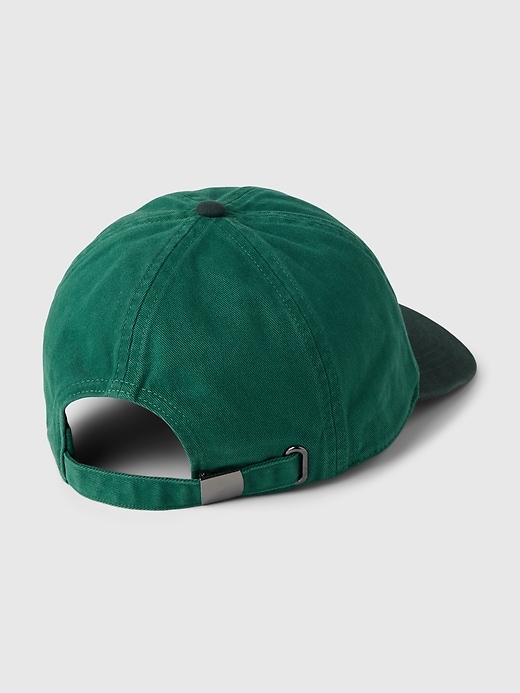 2 of 8 showing, with the color ESSEX GREEN of product Organic Cotton Logo Baseball Hat