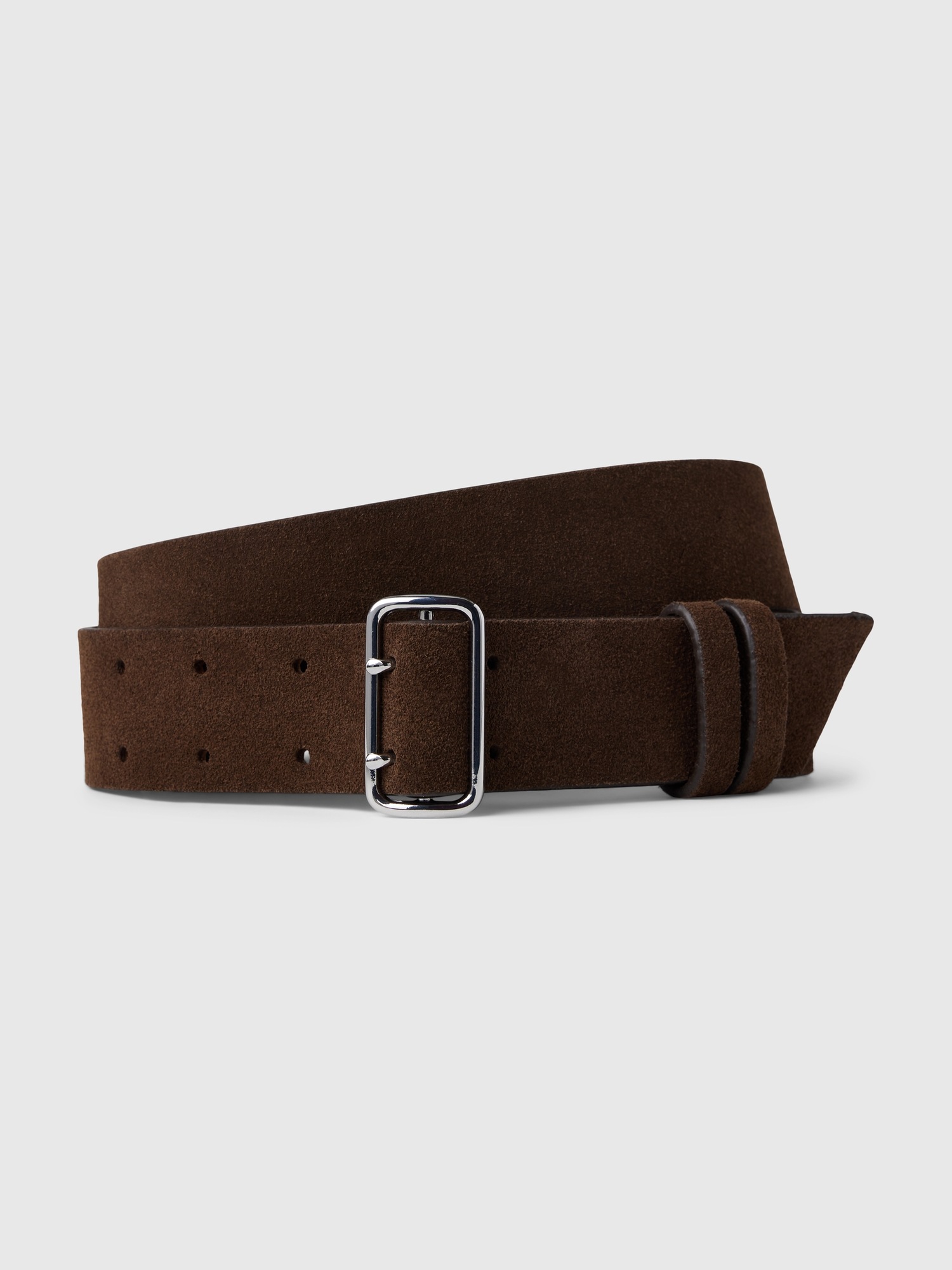 Женский ремень Gap Suede Wide Belt, цвет: Шоколадный коричневый