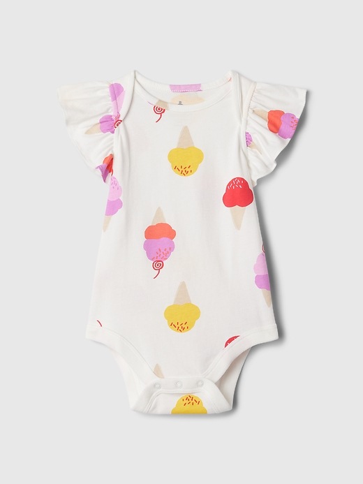 1 of 8 showing, with the color ice cream cone of product Baby Mix and Match Flutter Bodysuit