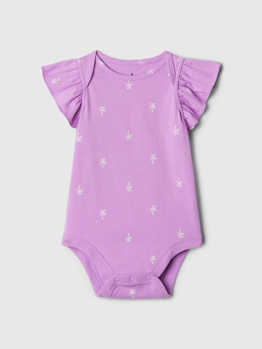 1 of 8 showing, with the color lilac surge purple of product Baby Mix and Match Flutter Bodysuit