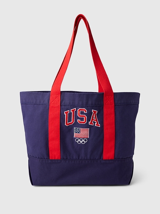 1 of 8 showing, with the color multi logo of product Olympics Tote Bag