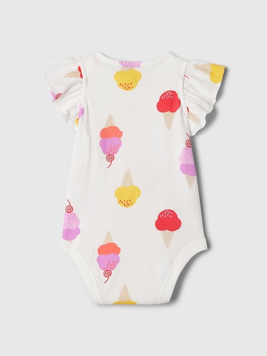 2 of 8 showing, with the color ice cream cone of product Baby Mix and Match Flutter Bodysuit