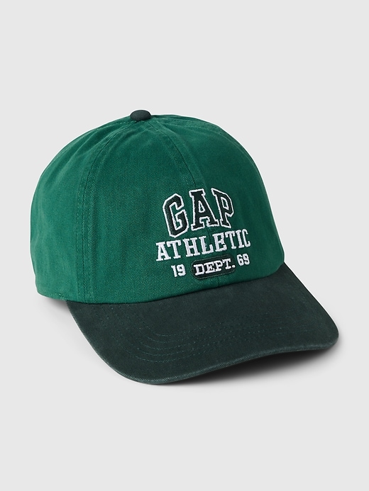1 of 8 showing, with the color ESSEX GREEN of product Organic Cotton Logo Baseball Hat
