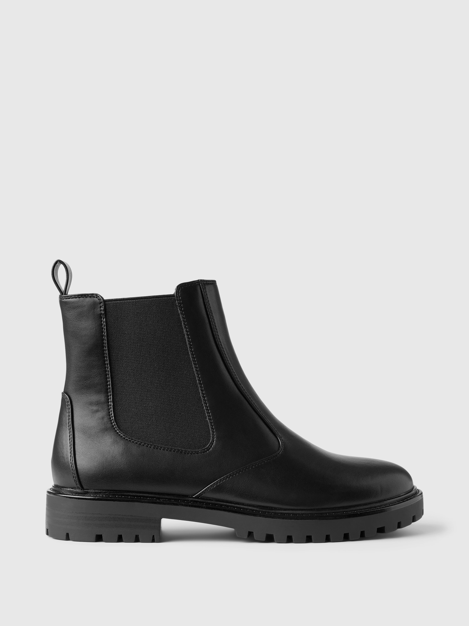 Женские ботинки Gap Vegan Leather Chelsea, цвет: Насыщенный чёрный