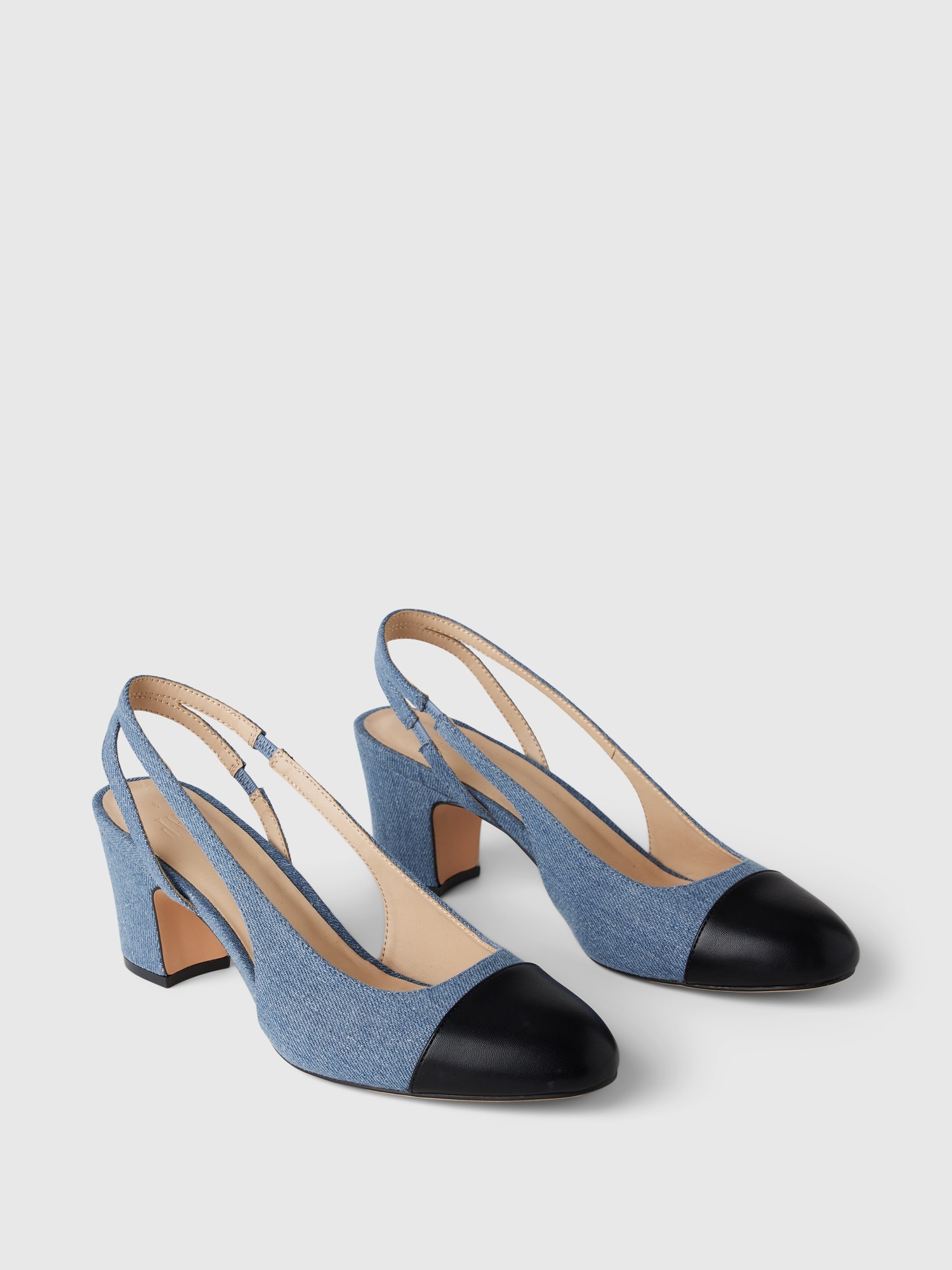 Женские туфли Gap Denim Slingback Heels, цвет: Синий джинсовый — фото 2
