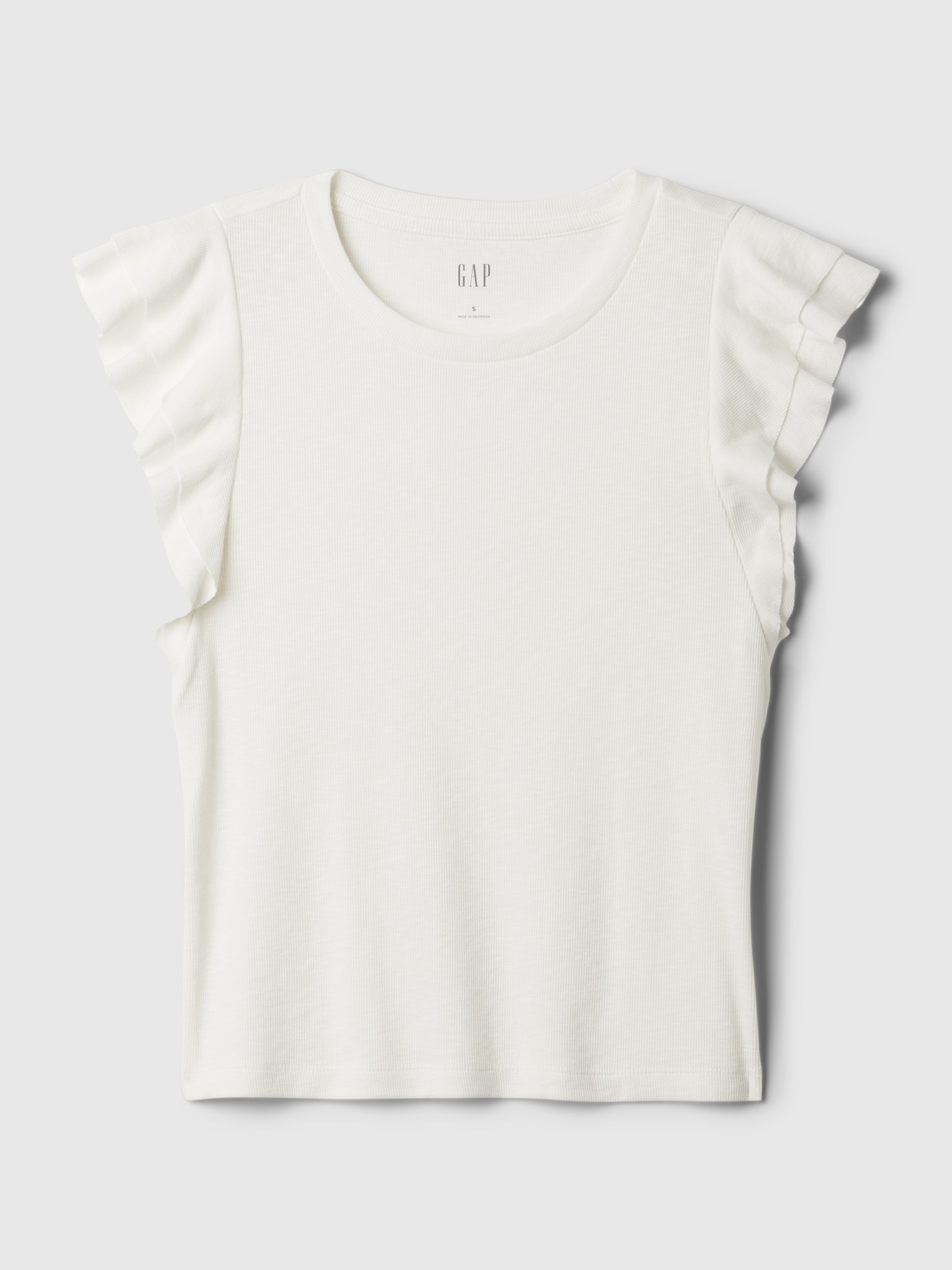 Essential Rib Flutter Sleeve Shirt Gap everyday-short-sleeve-shirt-old-navy