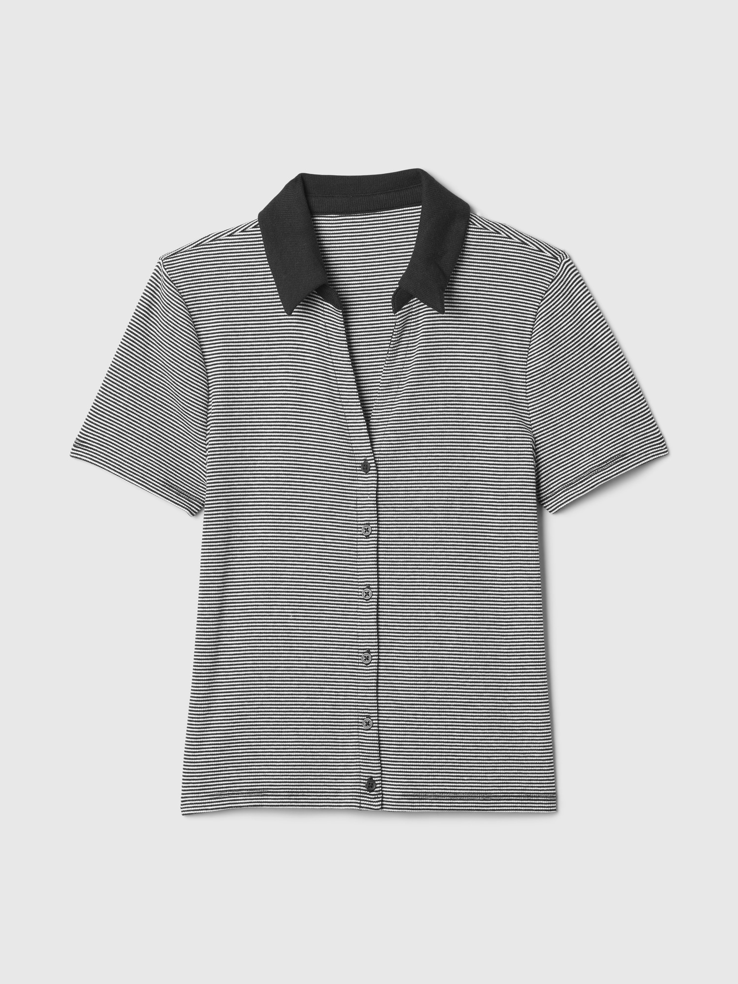 Modern Rib Button Polo Shirt | Gap