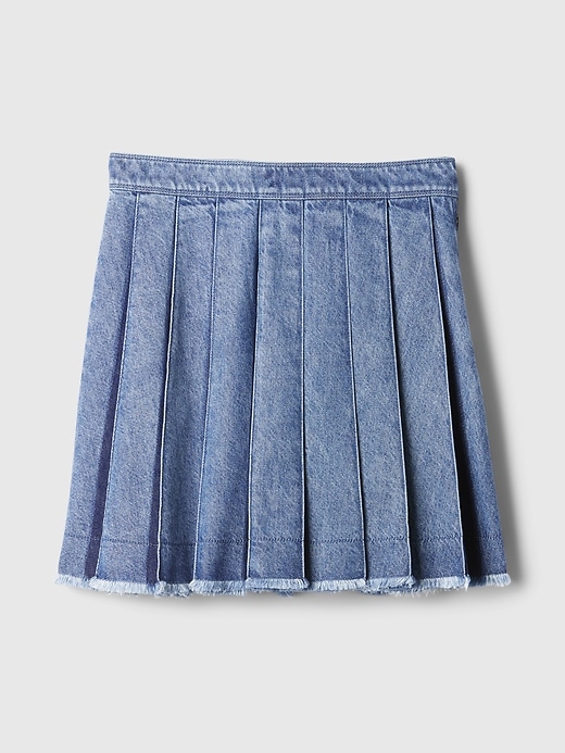 Image number 5 showing, Pleated Denim Mini Skirt