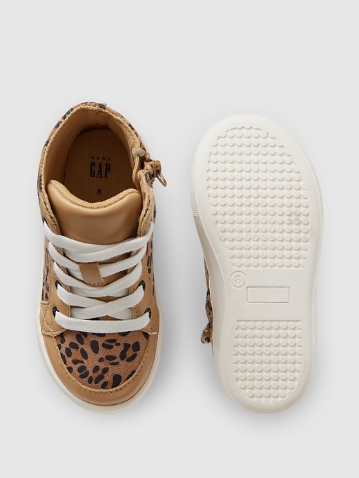 Image number 3 showing, Baby & Toddler Leopard High-Top Sneakers