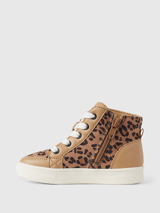 Image number 5 showing, Baby & Toddler Leopard High-Top Sneakers