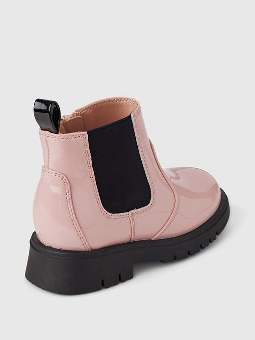 Image number 4 showing, Baby & Toddler Vegan Patent Leather Chelsea Boots