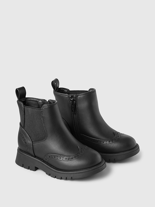 Image number 2 showing, Baby & Toddler Vegan Leather Ankle Boots
