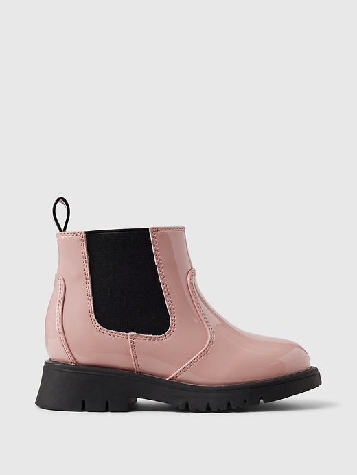 Image number 1 showing, Baby & Toddler Vegan Patent Leather Chelsea Boots