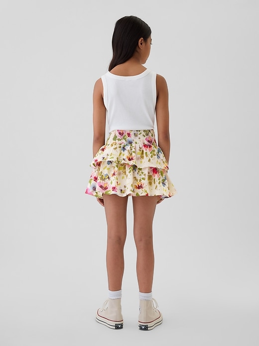 2 of 8 showing, with the color multi floral of product Kids Ruffle Skort