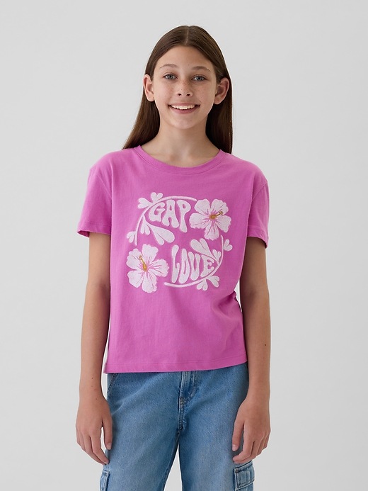 1 of 8 showing, with the color buddy lilac of product Kids Graphic T-Shirt
